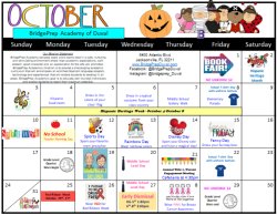 October Events Calendar